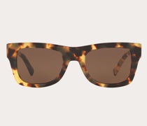 VALENTINO Rechteckige Sonnenbrille Valentino Logo aus Acetat