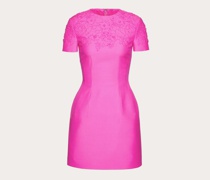 Valentino BESTICKTES KURZES CREPE COUTURE KLEID Frau