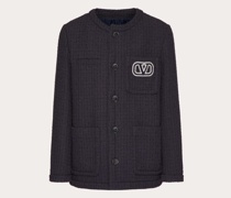 Valentino JACKETT aus COTTON TWEED mit VLOGO SIGNATURE-APPLIKATION Mann