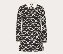 Valentino KURZES  CHAIN  KLEID aus CREPE COUTURE Frau