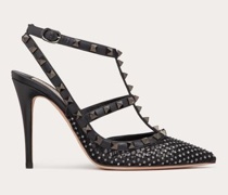 Valentino Garavani ROCKSTUD MESH-RIEMCHENPUMPS mit KRISTALLEN,  MM Frau