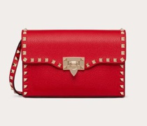 Valentino Garavani KLEINE CROSSBODY BAG ROCKSTUD aus gekörntem KALBSLEDER Frau  UNI
