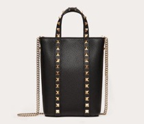 Valentino Garavani POCHETTE ROCKSTUD aus gekörntem KALBSLEDER mit KETTE Frau  UNI