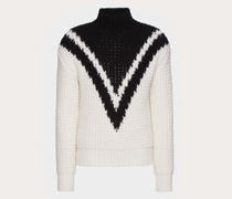 Valentino ROLLKRAGENPULLOVER aus WOLLE mit VLOGO SIGNATURE-PATCH Mann  M