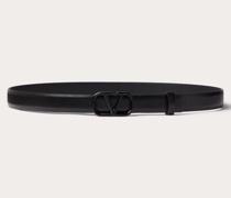 Valentino Garavani VLOGO SIGNATURE GÜRTEL aus glänzendem KALBSLEDER, 20 MM Frau  05