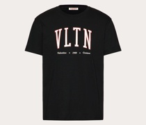 VALENTINO T-shirt aus Baumwolle mit Rundhalsausschnitt und Vltn-print S