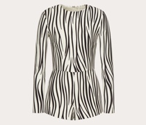 VALENTINO Crepe Couture Playsuit mit Zebra -print