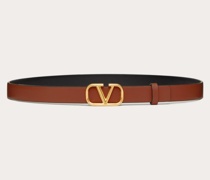 Valentino Garavani WENDEGÜRTEL VLOGO SIGNATURE aus glänzendem KALBSLEDER 20 MM Frau  00
