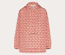 VALENTINO Anorak aus Seidenfaille mit Durchgehendem Toile Iconographe-aufdruck