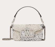 VALENTINO GARAVANI Kleine Locò Schultertasche mit Floraler Stickerei