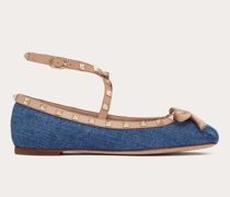 Valentino Garavani ROCKSTUD DENIM BALLERINAS Frau