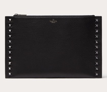 VALENTINO GARAVANI Rockstud Pouch aus Genarbtem Kalbsleder
