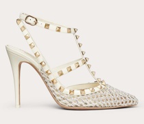 VALENTINO GARAVANI Rockstud Mesh-riemchenpumps mit Kristallen,