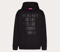 VALENTINO Sweatshirt aus Baumwolle mit "we All Have Secret Messages Hidden Within Us"-aufdruck Von Douglas Coupland XXS