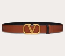Valentino Garavani WENDEGÜRTEL VLOGO SIGNATURE aus glänzendem KALBSLEDER,  MM Frau  05