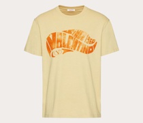 Valentino T-SHIRT aus BAUMWOLLE mit  SURF-AUFDRUCK Mann