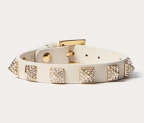 Valentino Garavani ROCKSTUD LEDERARMBAND mit SWAROVSKI®-KRISTALLEN Frau  UNI
