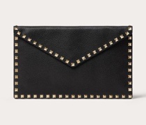 Valentino Garavani ENVELOPE-POCHETTE ROCKSTUD aus gekörntem KALBSLEDER Frau  UNI