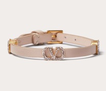 Valentino Garavani VLOGO SIGNATURE ARMBAND aus LEDER Frau  UNI