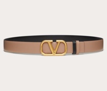 Valentino Garavani WENDEGÜRTEL VLOGO SIGNATURE aus glänzendem KALBSLEDER,  MM Frau  05