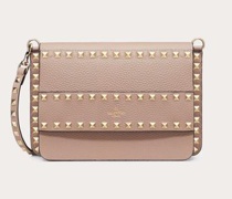 Valentino Garavani KLEINE CROSSBODY BAG ROCKSTUD aus gekörntem KALBSLEDER Frau  UNI