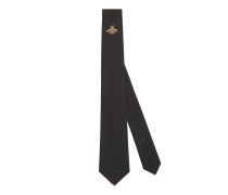 Krawatte aus Seide mit Bienen-Stickerei
