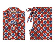 Pyjama aus Seide mit geometrischem G Print