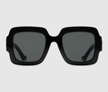 Sonnenbrille Mit Eckigem Rahmen Und Doppel G