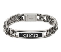 Schmales Email-Armband mit Gucci Logo