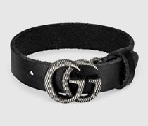 Armband Aus Leder Mit Gravierter Doppel G Schnalle