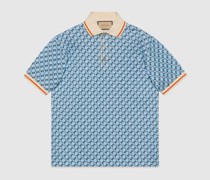 Poloshirt Aus Baumwoll-Piqué Mit Geometrischem G Motiv