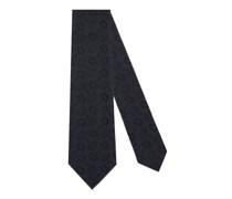 Jacquard-Krawatte aus Baumwolle und Wolle mit Horsebit