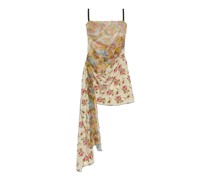 Minikleid mit Blumen-Motiven