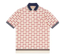 Poloshirt aus Baumwolle mit Horsebit-Print