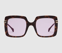 Rechteckige Sonnenbrille Mit Tiefem Nasensteg