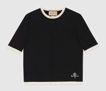 Oberteil Aus Woll-Piqué Mit GG Jacquard