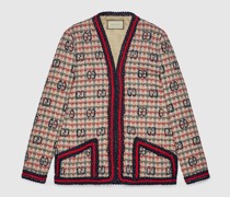 Jacke Aus Kariertem GG Tweed