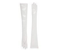Lange Handschuhe aus glänzendem Lycra