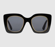 Übergroße Sonnenbrille Mit Eckigem Rahmen