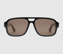 Sonnenbrille Mit Rahmen Im Pilotenstil