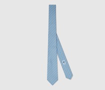 Krawatte Aus Seide Mit Netz-Motiv Und Rundem GG