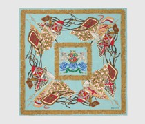 Halstuch Aus Schwerem Twill Mit Wappen-Print