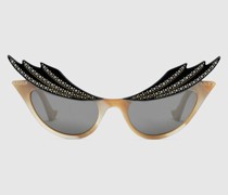 Sonnenbrille In Katzenaugenform