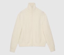 Jacke Aus Gefilzter GG Wolle Mit Reißverschluss