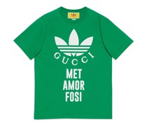 adidas x Gucci T-Shirt aus Baumwolljersey