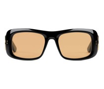 Sonnenbrille mit rechteckigem Rahmen und GG