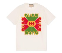 T-Shirt aus Baumwolle mit Gucci Vintage-Logo-Print