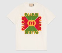 T-Shirt Aus Baumwolle Mit Vintage-Logo-Print