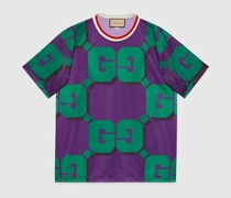T-Shirt Aus Netzgewebe Mit GG Print