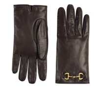 Handschuhe aus Leder mit Horsebit